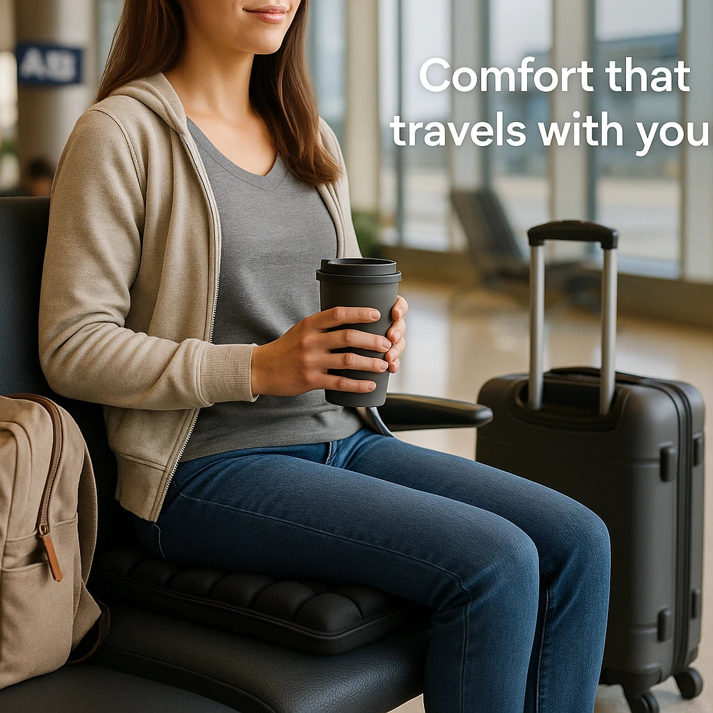 Airiva™ Portable Seat Cushion for Flights, Office & Daily Commutes
