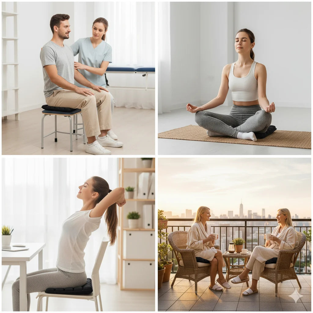 Airiva™ Portable Seat Cushion for Flights, Office & Daily Commutes