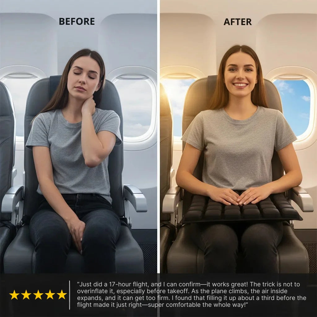 Airiva™ Portable Seat Cushion for Flights, Office & Daily Commutes